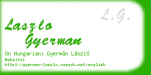 laszlo gyerman business card